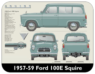 Ford Squire 100E 1957-59 Place Mat, Medium